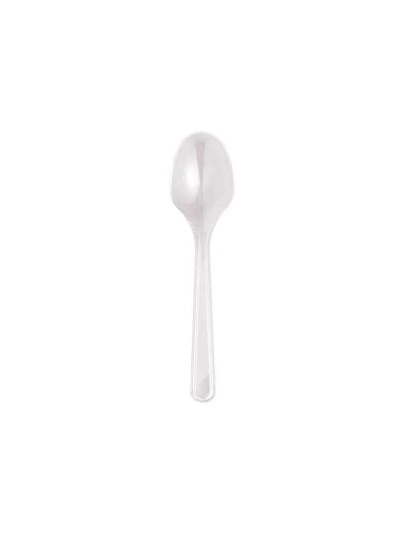 Clear Heavy Duty Plastic Dessert Spoon - 2000pk