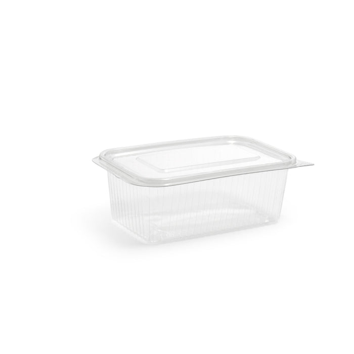 1000ml Rectangular Hinged Lid Salad Container - 200pk