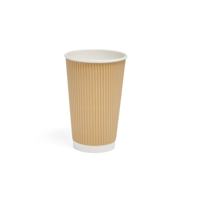 16oz Kraft Ripple Paper Cup - 500pk