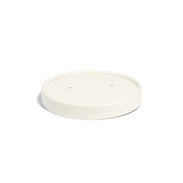 26/32oz White Paper Vented Lids - 500pk