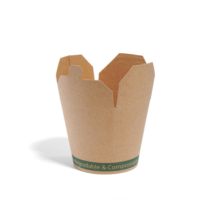 750ml (26oz) Kraft Round Compostable Food Pail - 500pk