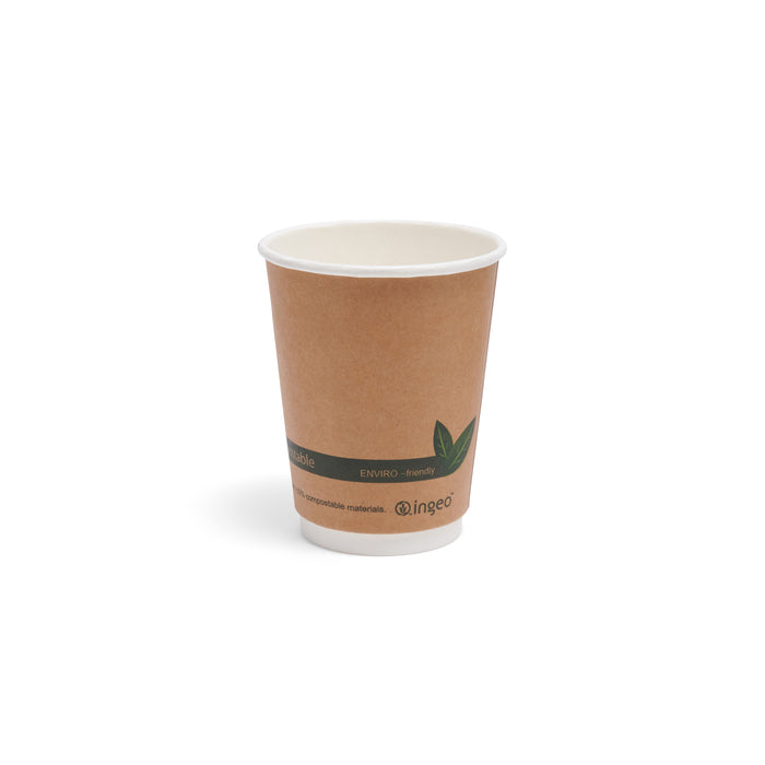 12oz Kraft Compostable Double Wall Paper Cup - 500pk