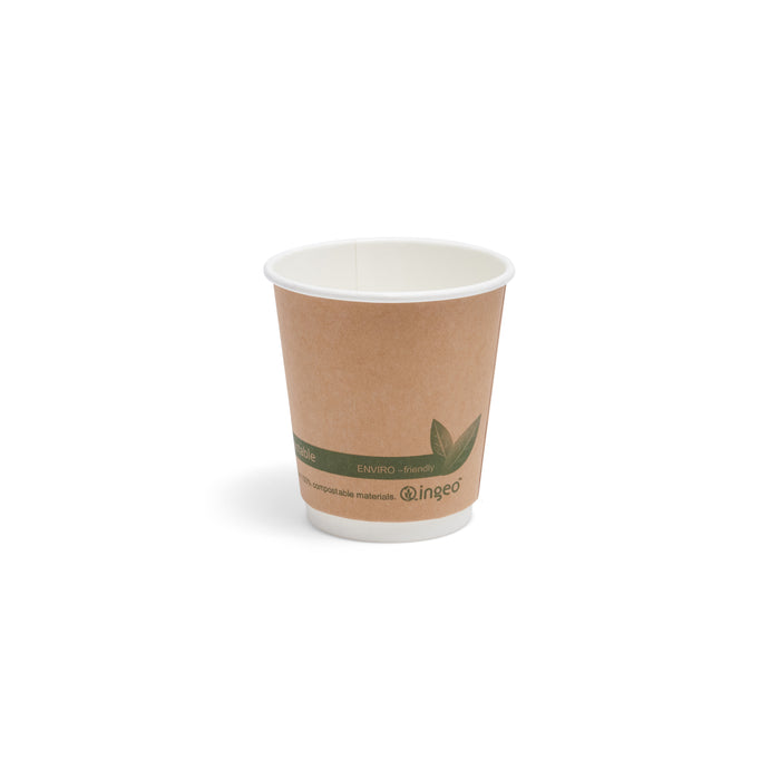 10oz Kraft Compostable Double Wall Paper Cup - 500pk