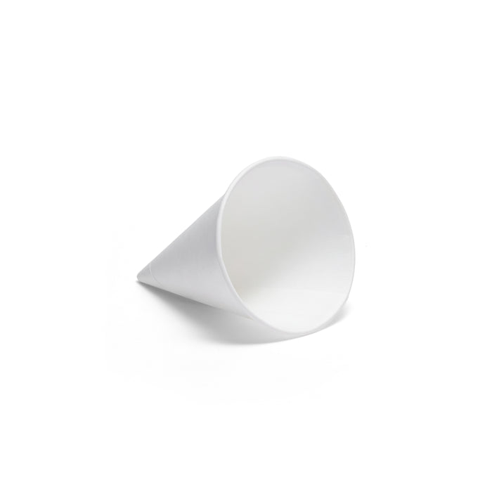4oz White Compostable Water Cone - 5000pk