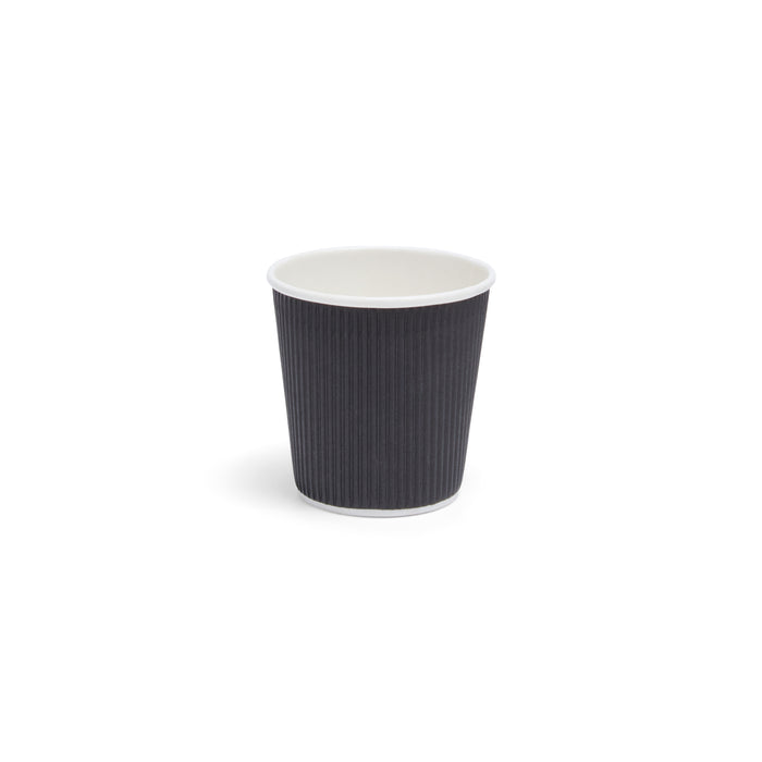 4oz Black Ripple Paper Cup - 1000pk