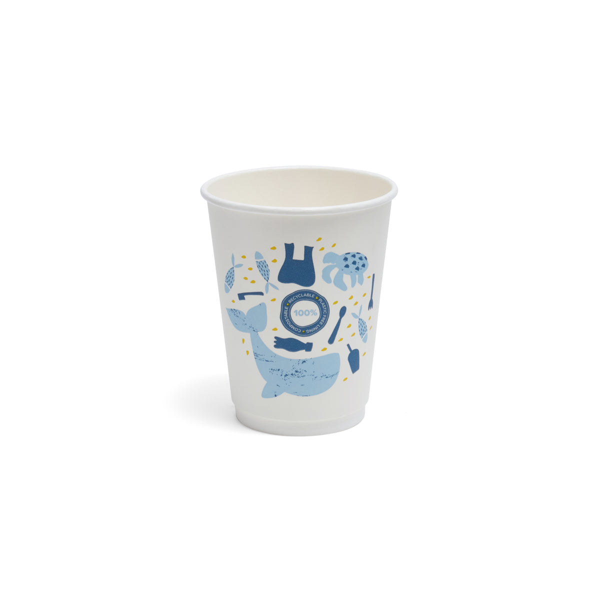 12oz Aqueous Compostable Double Wall Paper Cup - 500pk — Eco Supplies