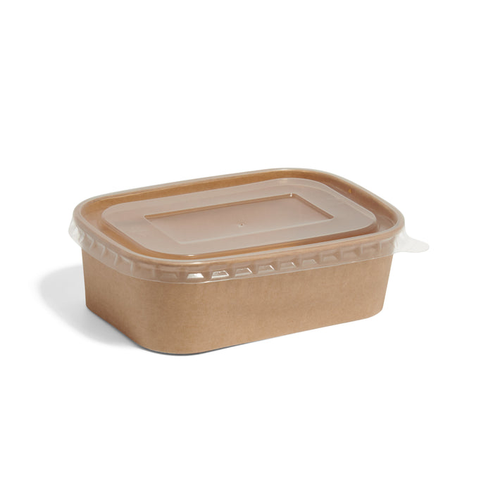 650ml Kraft Rectangular Paper Bowl - 300pk