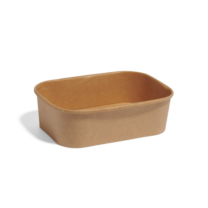 650ml Kraft Rectangular Paper Bowl - 300pk