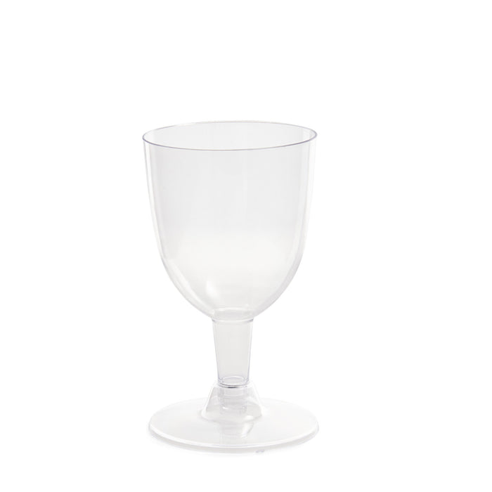 6oz 2 Piece Wine Glass with Clear Base -144pk