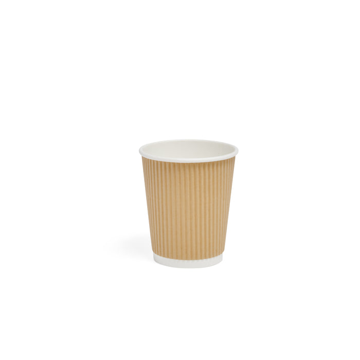 10oz Squat Kraft Ripple Paper Cup - 500pk