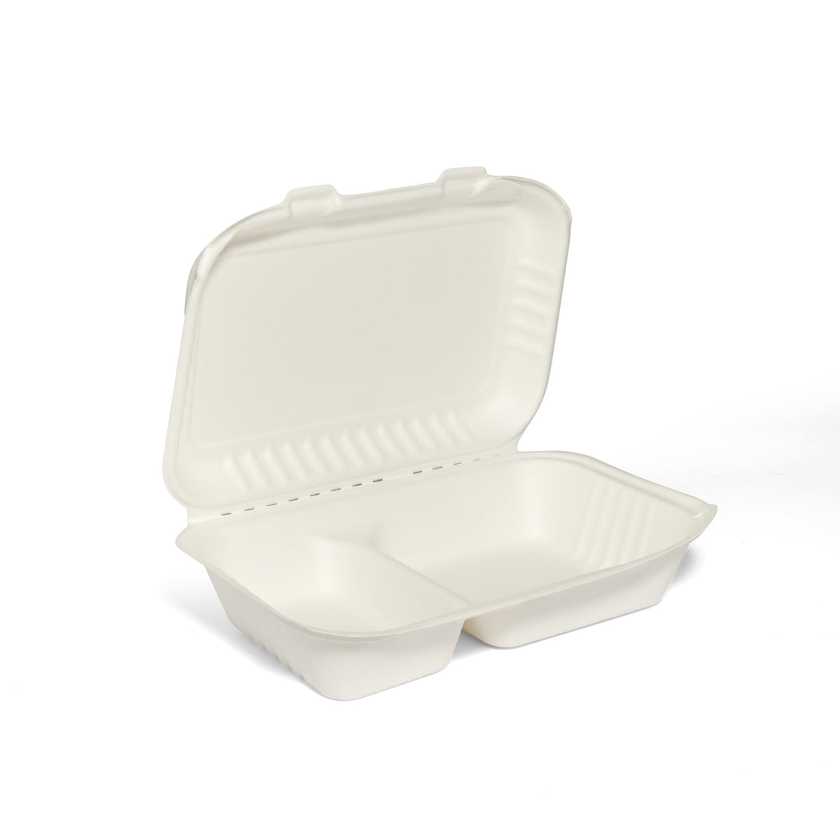 9" x 6" 2 Compartment Bagasse Lunch Box - 250pk — Eco Supplies