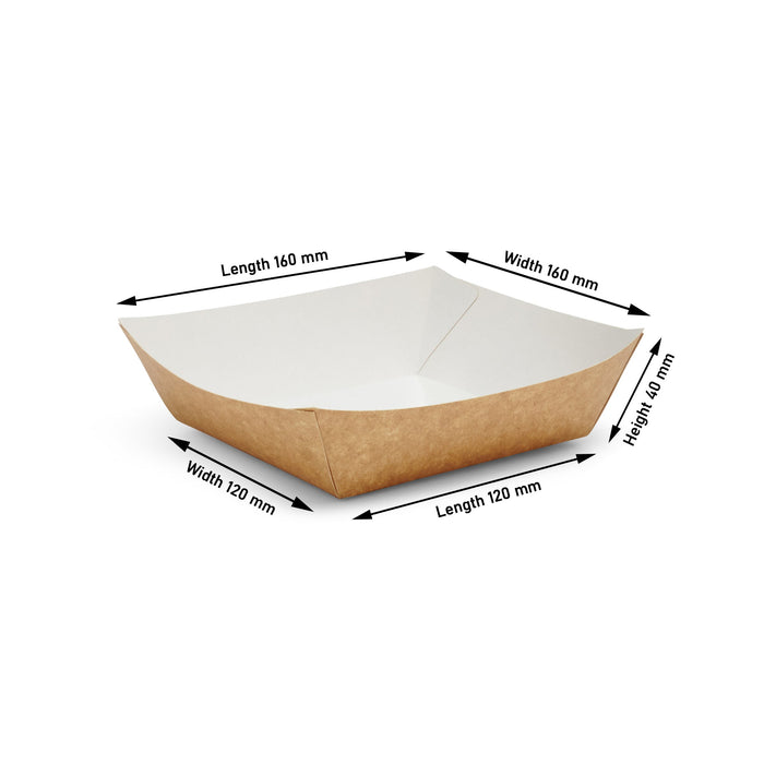 Kraft Burger Tray - 500pk