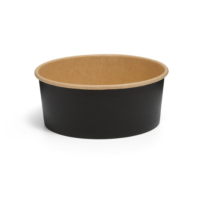 1090ml Shallow Black Paper Bowl - 300pk