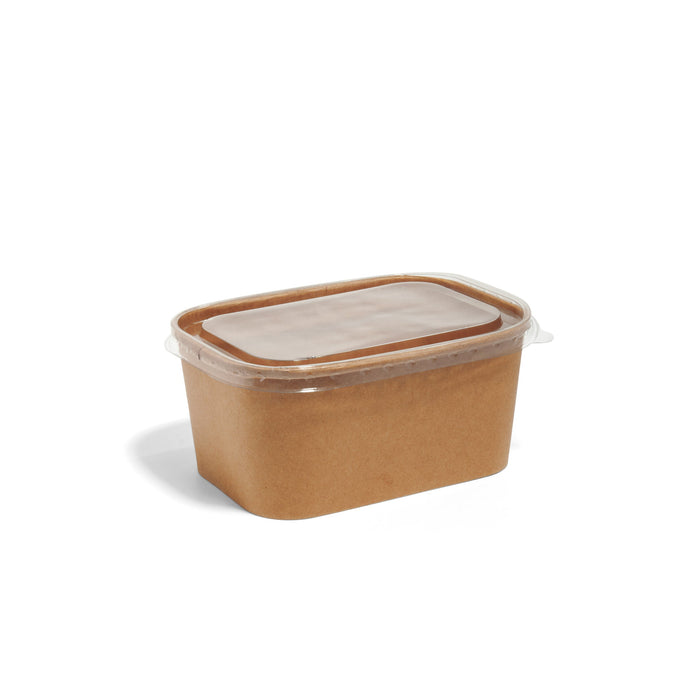 1000ml Kraft Rectangular Paper Bowl - 300pk