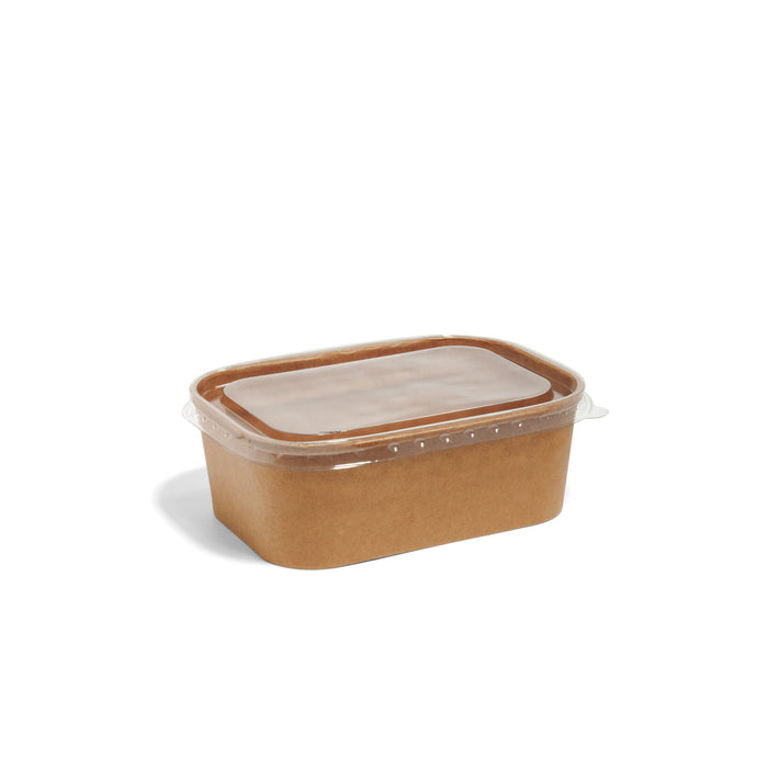 750ml Kraft Rectangular Paper Bowl - 300pk