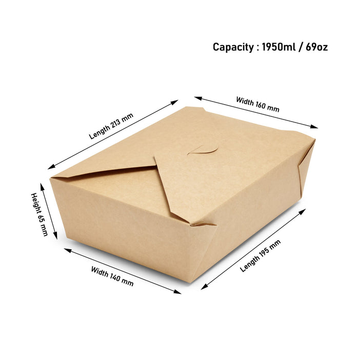 No.3 Leak Proof Kraft Deli Box - 200pk