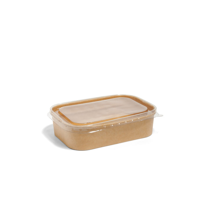 500ml Kraft Rectangular Paper Bowl - 300pk