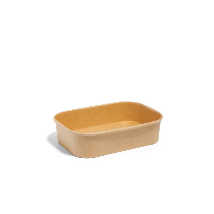 500ml Kraft Rectangular Paper Bowl - 300pk