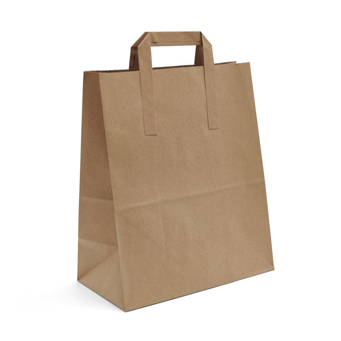 Large Kraft Handled Paper Carrier Bag - 250pk