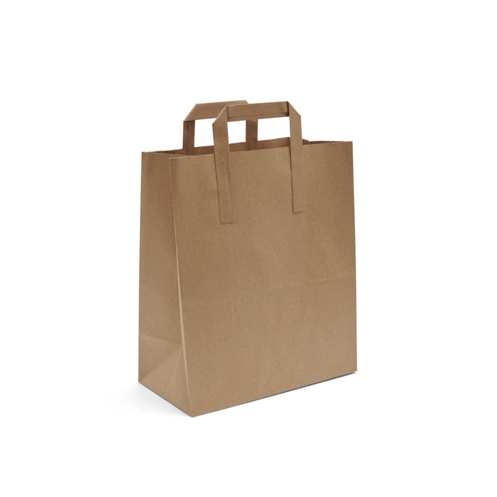 Medium Kraft Handled Paper Carrier Bag - 250pk