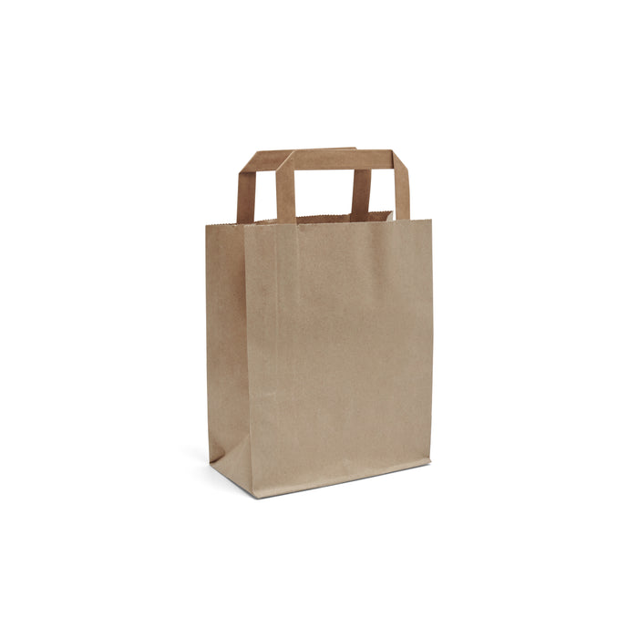 Small Kraft Handled Paper Carrier Bag - 250pk