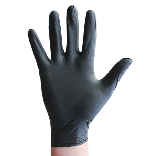 Medium Black Nitrile Gloves - 100pk