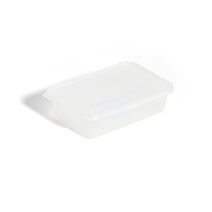 C500ml Heavy Duty Microwavable Container & Lid - 250pk