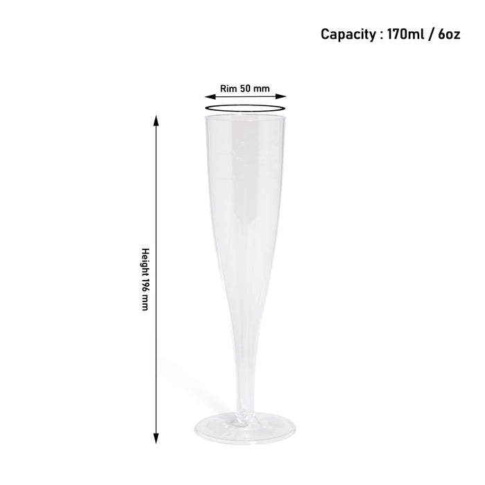 170ml Champagne Flute (Lined @ 100/125ml) - 100pk