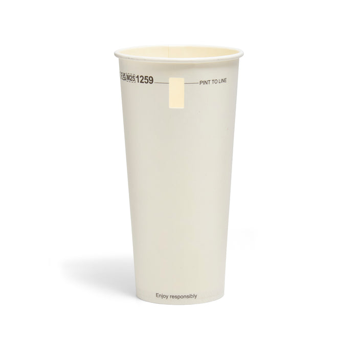 22oz Compostable Paper Pint to Line with Window - 500pk