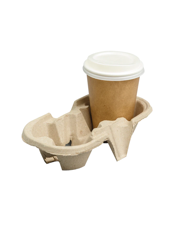 2 Cup Paper Pulp Carry Tray - 180pk