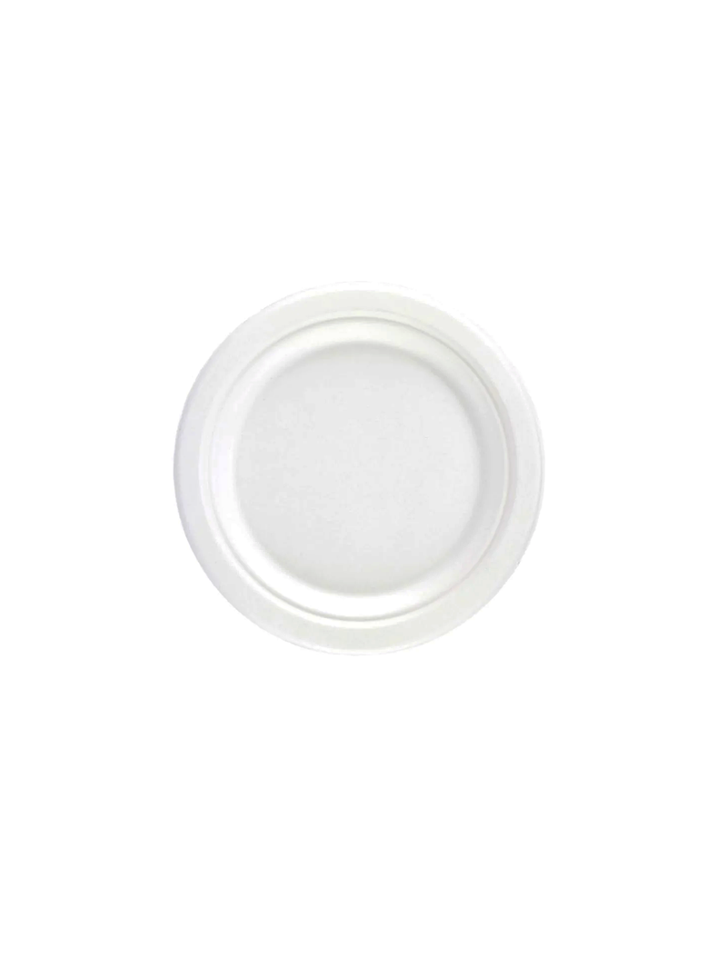 6" Bagasse Round Plate - 1000pk