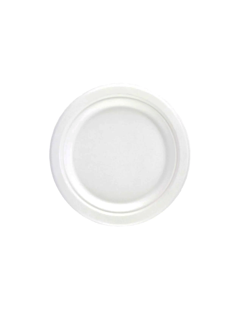 7" Bagasse Round Plate - 1000pk